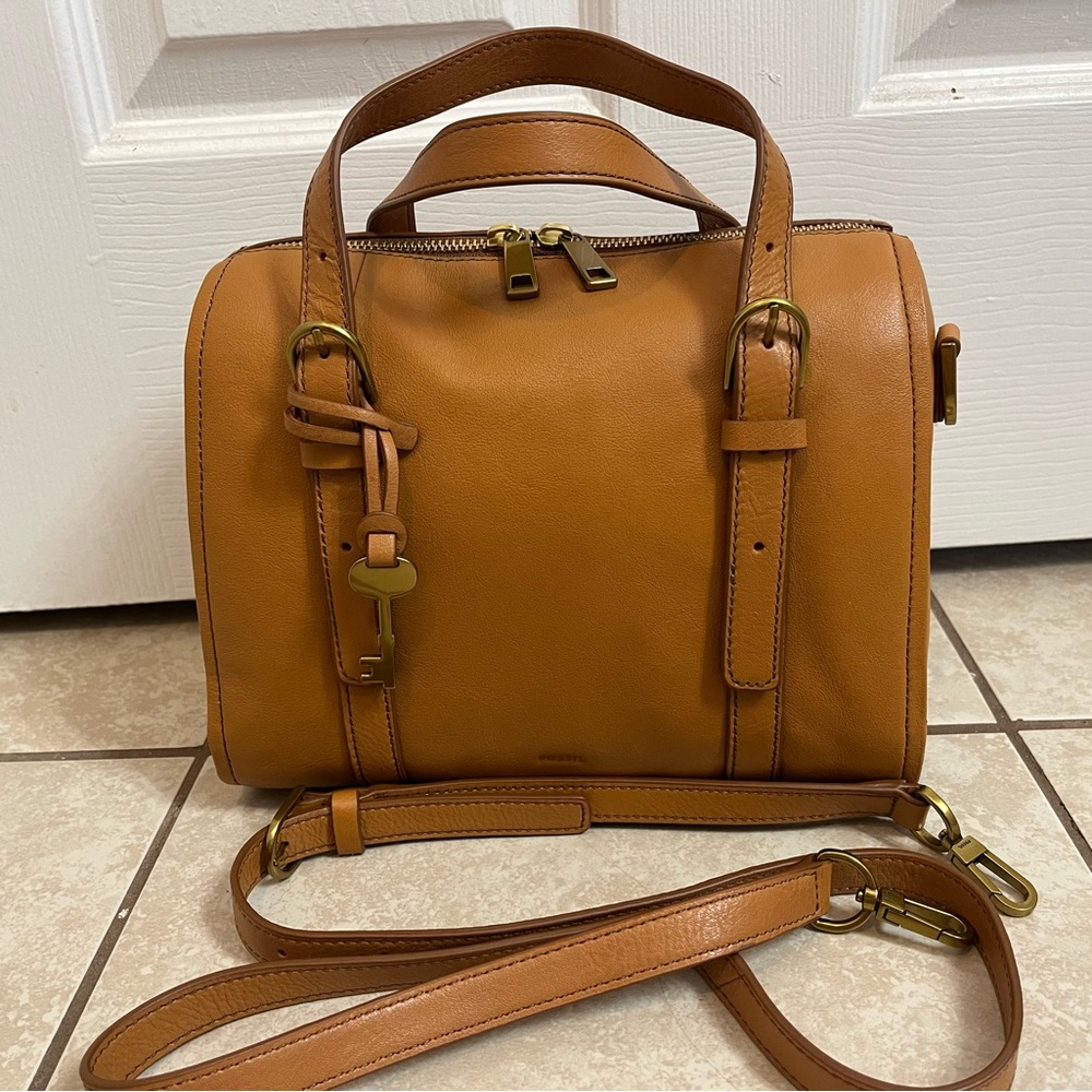 Fossil Carlie Satchel Camel